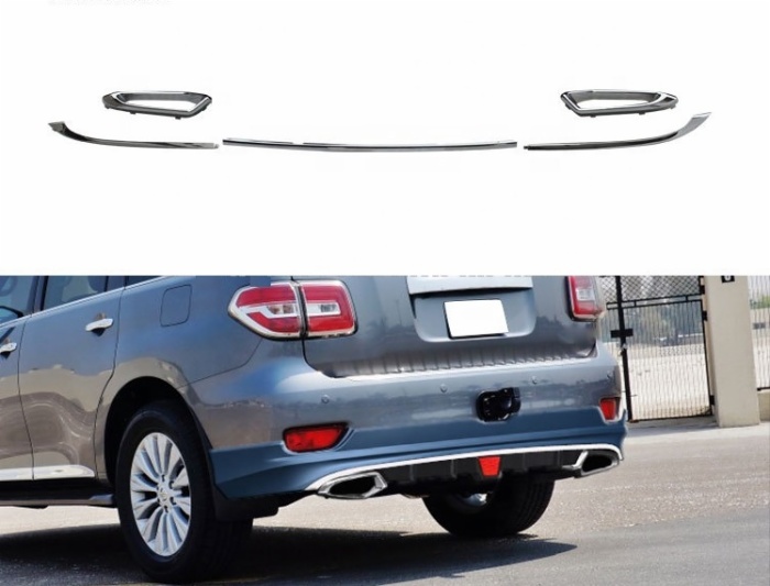 Grille front&rear bumper lip and exhaust pipe wheel trim series body kit for 2015 Nissan Patrol Y62